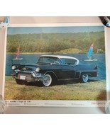 1957 Cadillac Coupe De Ville Vintage Car Tony Sanden &#39;91 Print 22&quot;x18&quot; P... - $184.14 MXN