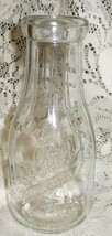 Milk Bottle-Weaver Quality Blue Ribbon Products-Clear Glass-Pint - $10.00