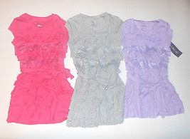 Cherokee Girls Gray or purple  Lace and Ruffles Dress Size S 6/6X  NWT - $13.99
