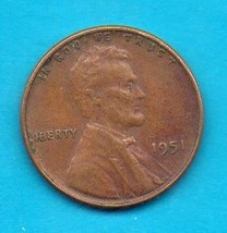 1951 Lincoln Wheat Penny- Circulated - £5.45 GBP