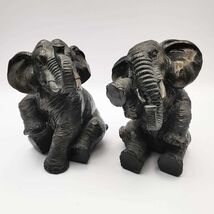 1980s Vintage Very Beautiful Handmade Elephant Statue 385g - $64.00