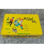 Vintage My School Box Yellow Pencil Art Box Jacksonville Ginter Kids Fla... - $17.95