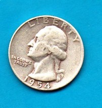 1954 Washington Quarter - Silver - Moderate Wear - $9.00