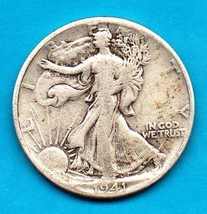1941 Walking Liberty Half Dollar - Silver - £14.87 GBP