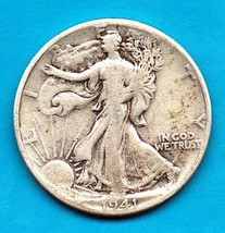 1941 Walking Liberty Half Dollar - Silver - £15.18 GBP