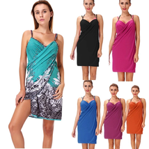 Women&#39;s Beach Dress Wrap Skirt Bikini Cover-up Shawl Wrap Skirt Plus Size Long B - £13.57 GBP+