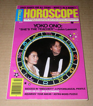 Yoko Ono John Lennon Horoscope Magazine Vintage 1982 - £32.47 GBP