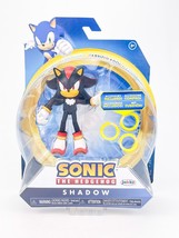 Jakks Pacific Sonic the Hedgehog Shadow with Rings 4&quot; Figure Collectible New - £19.59 GBP