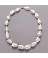 GEORG K 12-15mm Cultured Baroque Pearl Necklace with 14kt Yellow Gold - £180.80 GBP