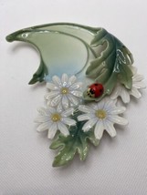 Franz saucer only  “ladybug collection” 3D handpainted porcelain FZ00034UKT Mint - £33.13 GBP