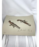 silk screen prints Antique french firearms by loraine 1969 14x19 Set Of 9 - £73.21 GBP
