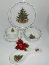 15 p PFALTZGRAFF CHRISTMAS HERITAGE dinner plates bowls cup saucer spoon... - $113.17