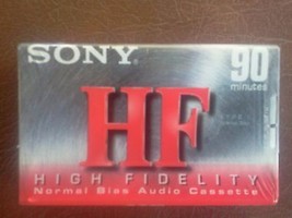 Sony High Fidelity HF 90 Min Normal Bias Audio Cassette Tape C90HFC New Sealed - $7.92