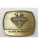 Vintage Handyman Club Of America Life Member Belt Buckle Hammer 3 Inch 1996 - £31.15 GBP