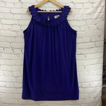 Vintage Periwinkle Mini Dress Sz 18W Petite Blue Sleeveless  - $19.79