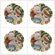 Fitz and Floyd Plate Christmas Kitty Cat Decorative Holiday Dish Ornaments - £16.02 GBP