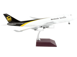 Boeing 747-400F Commercial Aircraft &quot;UPS Worldwide Services&quot; White with Brown Ta - £167.35 GBP