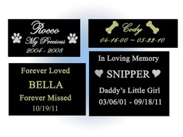 Custom Engraved Name Plate - Pet Loss Memorial - Choose Size - Dog Cat A... - $19.00
