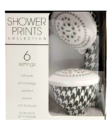 Conair Shower Head Fixed Mount and Handheld Set Houndstooth Design NEW - $32.71