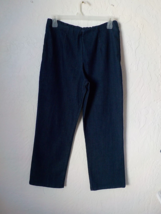 Women size 14 Petite Dark Blue Denim Pants Jeans Zip Up Elastic Waist Hi... - £11.67 GBP