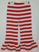 Blanks Boutique Red White Ruffled Pants Cotton Spandex Size 3T - $14.99