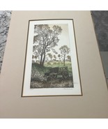 Rare Roger Hebbelinck Hand Signed 239/350 Color Aquatint Etching Early 1900 - $131.32 CAD