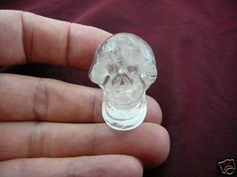 #HH103-W HUMAN SKULL QUARTZ CRYSTAL GEM skulls gemstone HEAD Wow - £16.89 GBP
