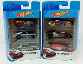 Hot Wheels 3-Packs Lot (2) - NEW NIP - Mustang, Shark Sensor, Volcano Ci... - $9.38