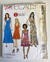 McCall&#39;s M6074 Pattern Size FF (16-18-20-22) Uncut 2010 One Hour Dress - $8.99