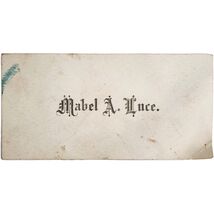 C1890s Calling Business Card Victorian Mabel A Luce New England Ephemera... - $17.36 CAD