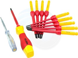 12pcs 1000V Insulated Shielded Changeable Phillips Slotted Screwdriver - £29.32 GBP