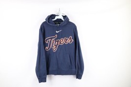 Nike Baseball Mens M Faded Center Swoosh Detroit Tigers Script Spell Out Hoodie - £42.63 GBP