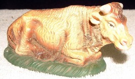 Vintage Italy Paper Mache Resting Brown Bull Oxen 4.5 Inches Long - £7.94 GBP