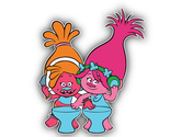 Trolls Movie Dj Suki And Poppy Sticker Vinyl Decal Waterproof Laptop Car... - $4.50+