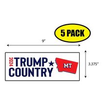 5 PACK 3.375&quot;x9&quot; TRUMP COUNTRY MT Sticker Decal Humor Funny Gift TRUMP B... - $11.39 CAD