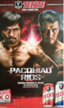 Manny Pacquiao vs Brandon Rios Tecate Boxing Poster, 16&quot; x 21&quot; New - £19.48 GBP