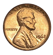 1962 D  Lincoln Memorial Cent Red - £0.85 GBP