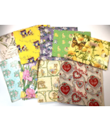 Vintage Wrapping Paper Gift Wrap Lot Flower Nature Kids Ephemera Crafts ... - £15.56 GBP
