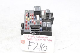 01 CHEVROLET SILVERADO DIESEL CREWCAB 4X4 Fuse Relay Box F216 - £52.15 GBP