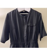 Loft Utility Dress Black Utility Midi Pocket Dress Size 14 Black Short S... - $552.23 MXN