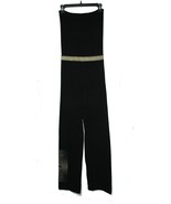 Roberto Cavalli Freedom Women&#39;s Black Strapless Romper Animal Print Spar... - £66.98 GBP