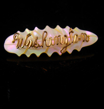 Antique Washington brooch  - personalized pin - Victorian name pin - mot... - £59.95 GBP
