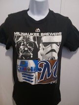 Majestic Milwaukee Brewers Star Wars T Shirt Size Youth M Medium - £15.54 GBP