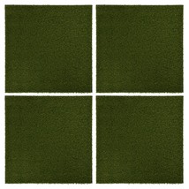 Artificial Grass Tiles 4 pcs 50x50x2.5 cm Rubber - £27.39 GBP