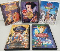 Disney DVD Bundle Lady &amp;/t Tramp 3 Musketeers 101 Damlation Peter Pan Snow White - £16.70 GBP