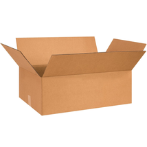 20 Pack of Flat Corrugated Cardboard Boxes, 26&quot; L X 15&quot; W X 7&quot; H, Kraft - £98.92 GBP
