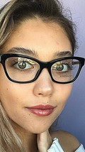 New Versace Mod. 1432 Black 54mm Cats Eye Women&#39;s Eyeglasses Frame Italy... - £134.31 GBP