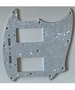 Guitar Pickguard For Mustang With PAF humbucker pickups 4 Ply White Pearl - £11.66 GBP