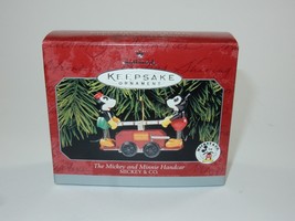 Hallmark 1998 Disney Christmas Ornament - The Mickey &amp; Minnie Handcar w/Box - £7.95 GBP
