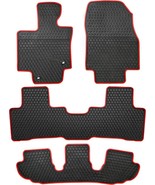 Lwope Compatible 2020-22 Toyota Highlander 4 pc Black Red All Weather Fl... - $845.93 MXN
